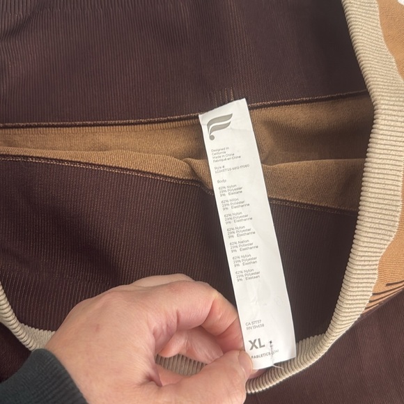 FABLETICS brown Seamless Fusion High-Waisted 7/8 Legging size xl - Picture 9 of 10